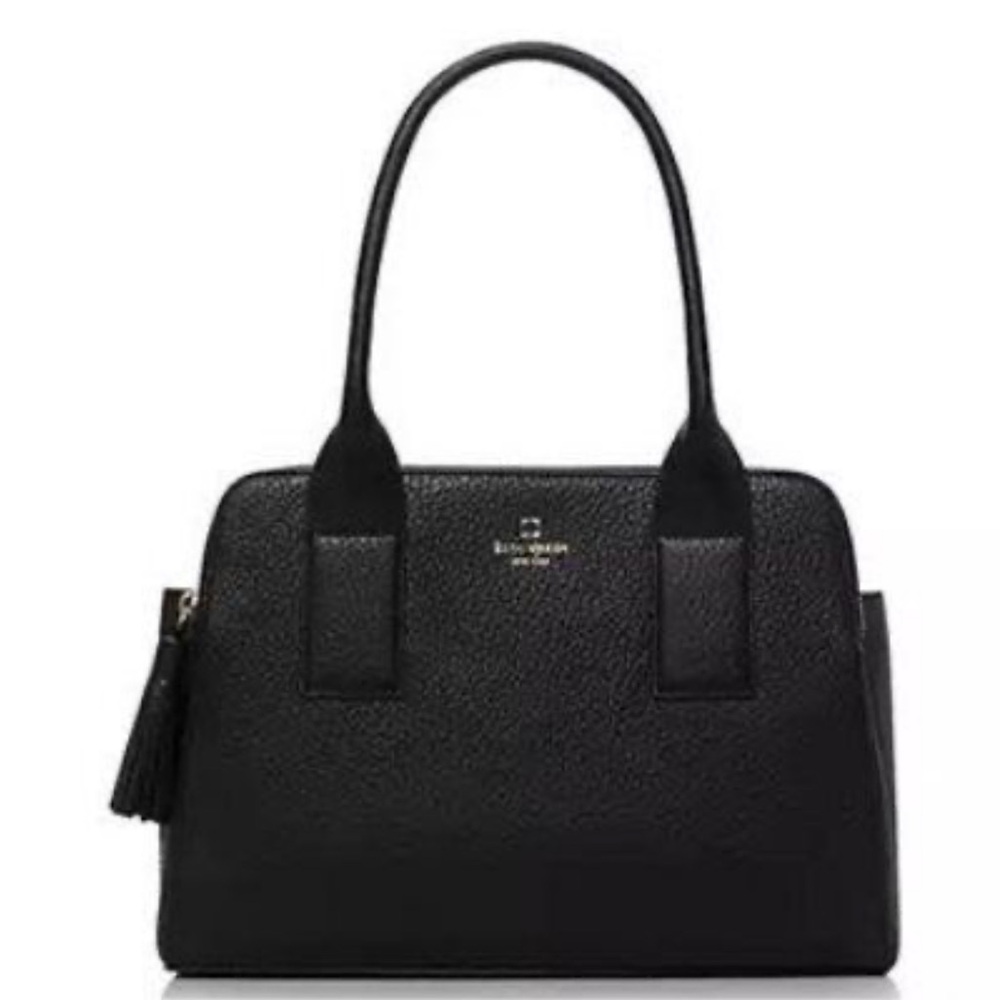 KATE SPADE SOUTHPORT LYDIA BAG BLACK PEBBLED LEATHETR